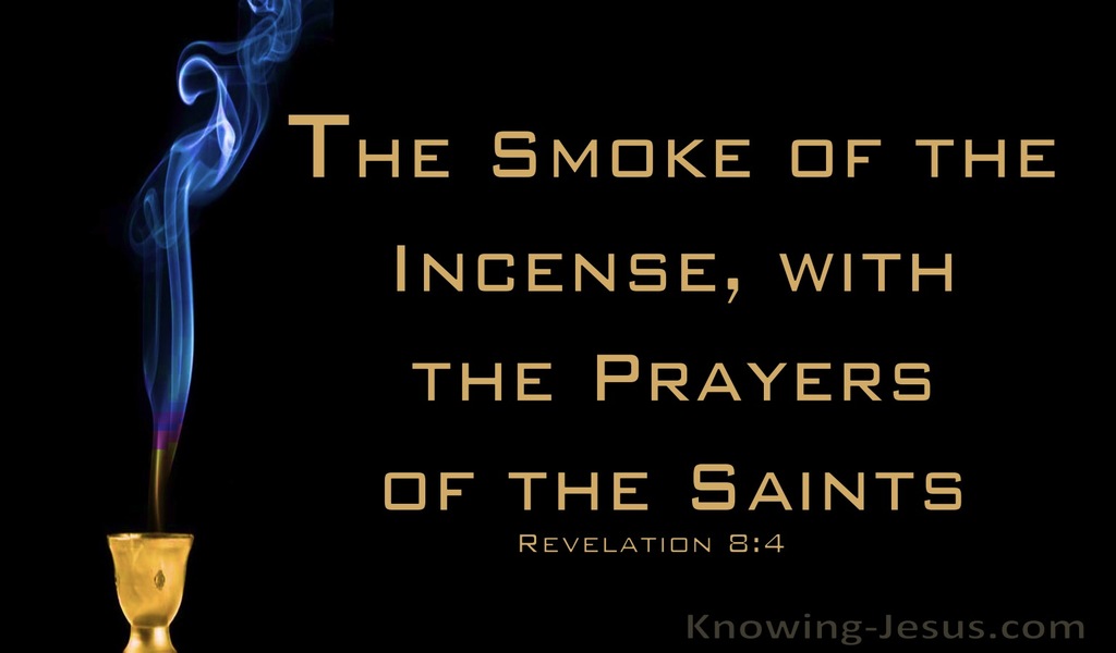 Revelation 8:4 The Smoke Of The Incense With The Prayers Of The Saints (gold)